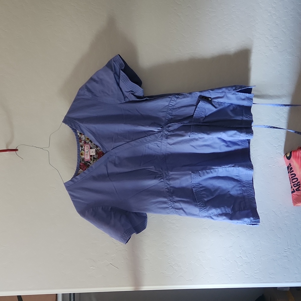 Koi ceil blue scrub top